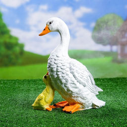 Садовая фигура из полистоуна «Утка с утёнком», 31×24×13 см