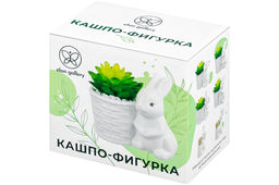 Кашпо-фигурка 11,5*7,2*10,5 см "Заяц с цветком"