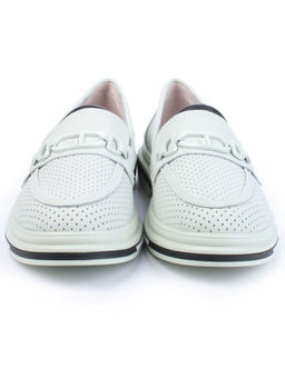 03-PDD170-6 LT. GREEN Лоферы женские (натуральная кожа)