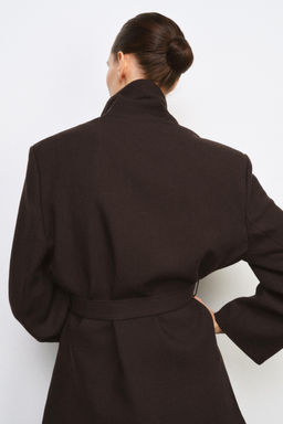 BLAZER 100% LANA CINTUR?N ZW COLLECTION LIMITED EDITION / Khaki - Zara фото 3