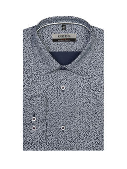 Сорочка мужская длинный рукав GREG 213/237/0047/ZN/1p STRETCH