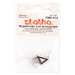 Zlatka Швензы FMK-H14 12 x 14 мм 5 х 2 шт 02 под серебро, чёрный  фото 3