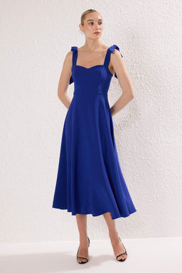 TRENDYOLMILLA Siyah A-Kesim Ask? Baglama Detayl? Dokuma Elbise TPRSS24EL00251  фото 18