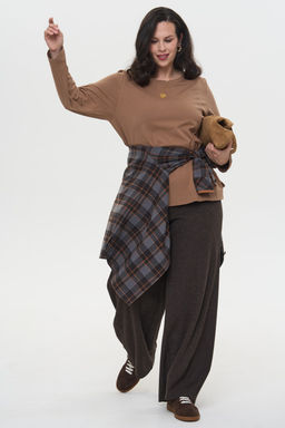 Лонгслив Брау коричневый - Intikoma фото 15