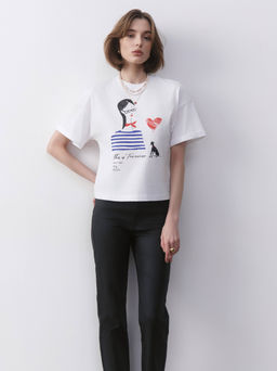 CONTE Футболка с манжетами и рисунком Adventures LD 2690 white-paris - Conte elegant фото 2