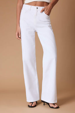 TRENDYOLMILLA Beyaz Yuksek Bel Wide Leg Jeans TWOSS24JE00140  фото 15