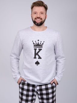 Пижама Карты 2, футер начёс - Малина фото 7