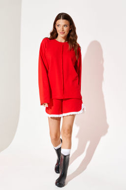 костюм женский 2-х предметный (джемпер + шорты) - Elletto фото 4