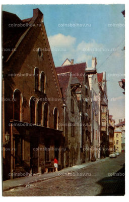 Открытка Рига.Комплекс амбаров на улице Миесниеку XVI-XVII век