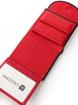 LACCOMA кошелек LA-2075-черный-красный натуральная кожа