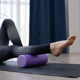 Ролик массажный Sangh, 30×9 см, цвет фиолетовый