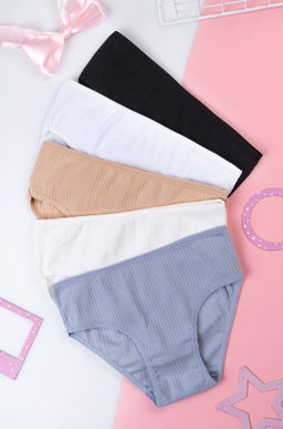 Трусы для девочки в рубчик 5шт. Happyfox