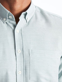 Regular Fit Uzun Kollu Arm?rl? Erkek Dokulu G?mlek