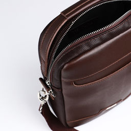 Сумка мужская TEXTURA через плечо, искусственная кожа, цвет коричневый  фото 6