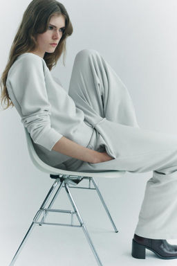 FADED WIDE-LEG TROUSERS - Zara фото 24