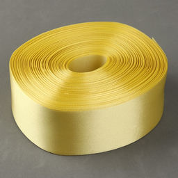 Лента атласная, 50 мм × 100 ± 5 м, цвет светло-золотой