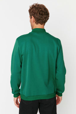 TRENDYOL MAN Ekru Regular/Normal Kesim Bal?kc? Yaka Ici Polar/S?cak Tutan Nak?sl? Sweatshirt TMNAW22SW0718 - Trendyolmilla фото 5