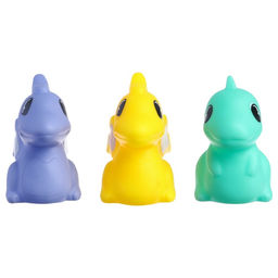 Резиновые игрушки для ванны Крошка Я «Динозаврики», с пищалкой, в наборе 3 шт, МИКС