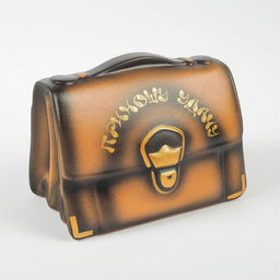 Копилка для денег «Барсетка», коричневый, керамика, 11×18×14 см