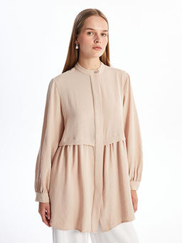 Kad?n Hakim Yaka D?z G?mlek Tunik