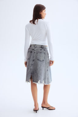 Falda denim con detalles maxidesgastados - H&m фото 6