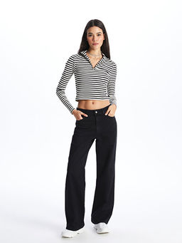 Wideleg Kad?n Jean Pantolon