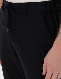 Siyah Slim Fit Jogger Kanvas Pantolon