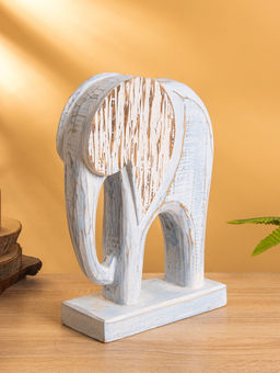 Набор сувенирный «Слоники», h=30 см, h=24 см, h=16 см, дерево, голубой