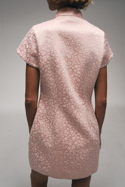 VESTIDO CORTO JACQUARD / Rosa - Zara фото 4