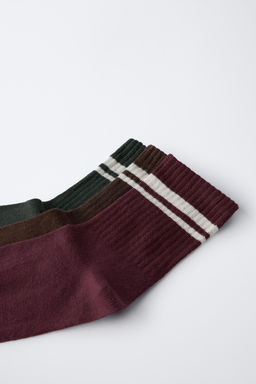 3-PACK OF LONG SOCKS WITH STRIPES - Zara фото 2