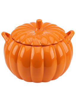 Кастрюля для запекания и сервировки 4 л 24,5*23,5*19 см Тыква с ручками + крышка, оранжевая - Elan gallery фото 5