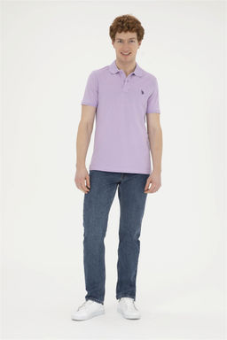 U. S. Polo Assn / Мужская сиреневая базовая футболка - U.s. polo assn фото 4