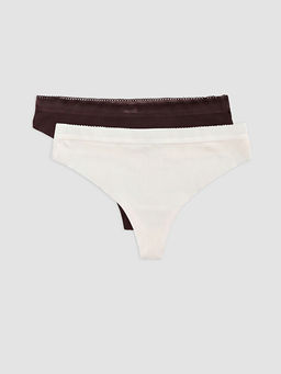 Dantel Detayl? Fitilli Tanga K?lot 2li