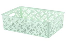 Корзинка 7,5 л 35*24,5*10,5 см Ромашки мятная (модель 512041)
