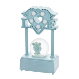 Фигурка светящаяся RISALUX «Снежный шар», музыкальный, 5×LED, от батареек 3×ААА, голубой, 6.5×11×21 см