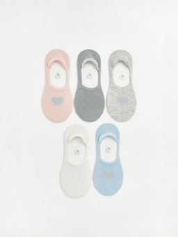 Kaymaz Topuz Desenli Kad?n Babet ?orap 5li