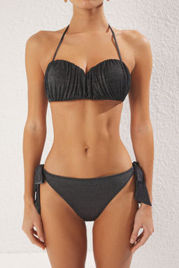 TRENDYOLMILLA Yesil Balconette Drapeli Simli Regular Bikini Tak?m? TBESS25BT00097  фото 9