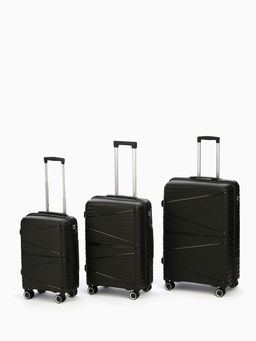 Чемодан на колёсах маленький 44 л (S), на молнии, кодовый замок, чёрный