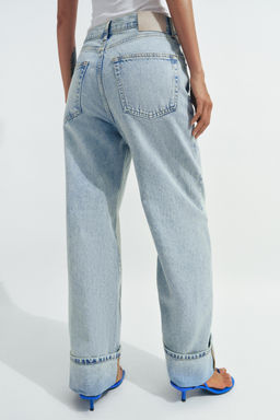 JEANS ZW COLLECTION BAGGY TIRO MEDIO / Azul claro - Zara фото 3