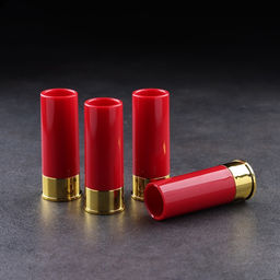 Набор стопок «Патрон», 4 шт., 44 мл, пластик, красный