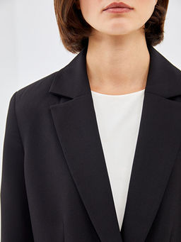 Krep Kad?n Blazer Ceket