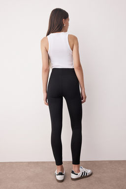 Siyah Toparlay?c? Beli Lastikli Yuksek Bel Esnek Orme Tayt TWOAW20TA0087 - Trendyolmilla фото 37