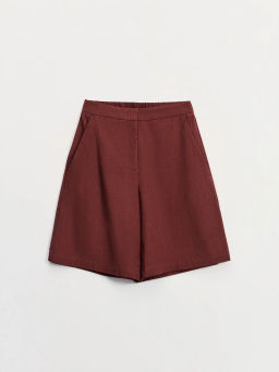 Шорты из вискозы и хлопка с отворотами ZR2605012116-21 / Zarina