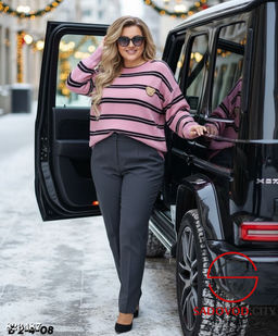 Вязанные джемпера в полоску