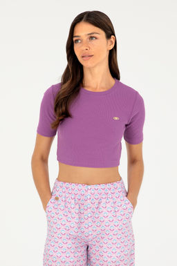 Футболка U.S. Polo Assn хлопок с эластаном фиолетовая