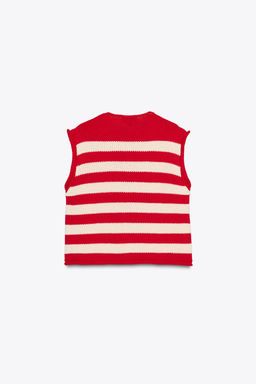 STRIPED KNIT WAISTCOAT TOP - Zara фото 6