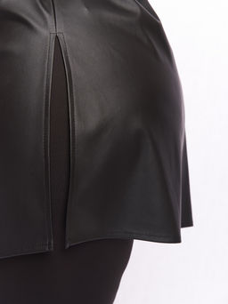 Кардиган кожаный KA04209BLK01