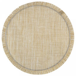 Салфетка под горячее (термосалфетка) Бохо д38см, с бахромой, оливковый меланж (Китай)