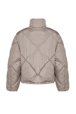 TRENDYOLMILLA Siyah Oversize Pelus Yaka Detayl? Su Itici Sisme Mont TWOAW24MO00008 фото 8