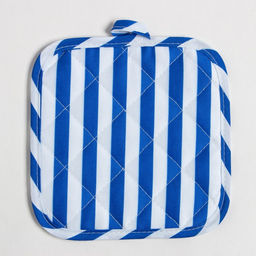 Кухонный набор Доляна цвет синий прихватка 17х17 см, варежка 26х16 см, 100% п/э  фото 4